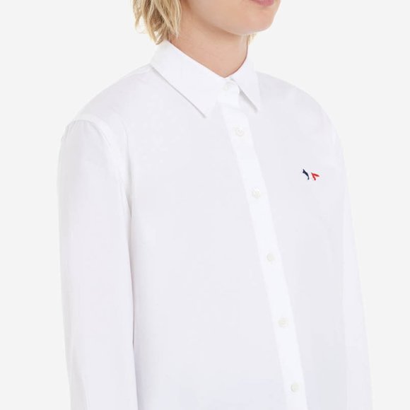 Maison Kitsuné , White Fox Patch Classic Shirt - size 34 (used 2 times only) - Picture 2 of 5